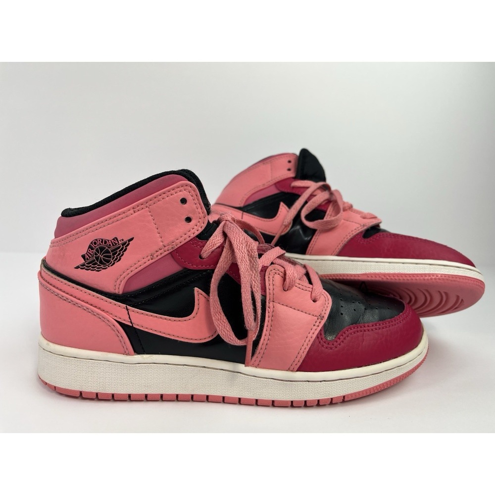 Nike Air Jordan 1 Mid GS (554725-662) Coral Chalk Youth Size 6Y Women's Size 8 - Picture 2 of 8